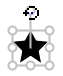 cursor rotated at top
of handle