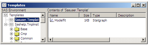 Templates Window Provides Access to a Template