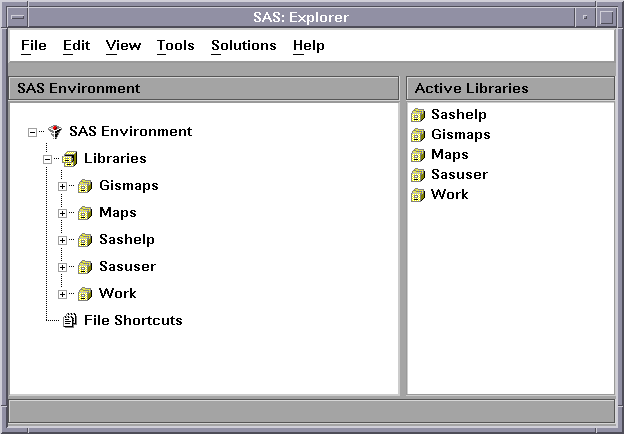 [SAS Explorer Window]