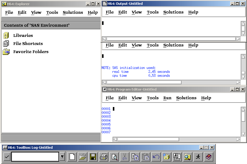 [Windows in the SAS Windowing Environment]