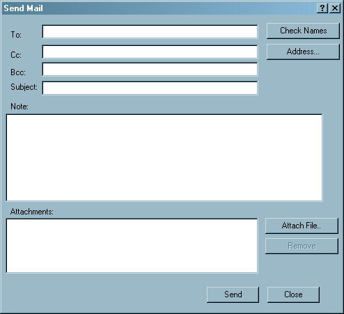 [The Send Mail dialog box]