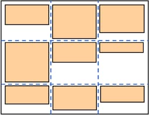 portlets arranged in a grid