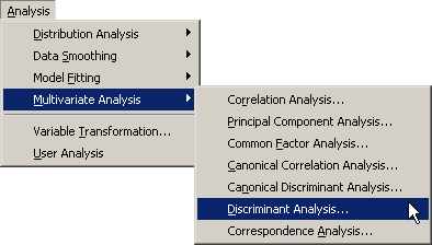 Selecting the Discriminant Analysis