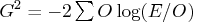 g^2 = -2 \sum o   \log(e/o)