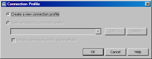 Connection Profile dialog box