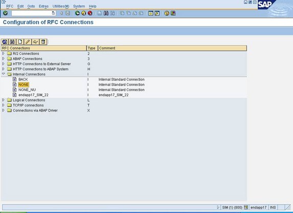 Configuration of RFC Connections