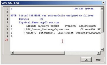SAS Log Example