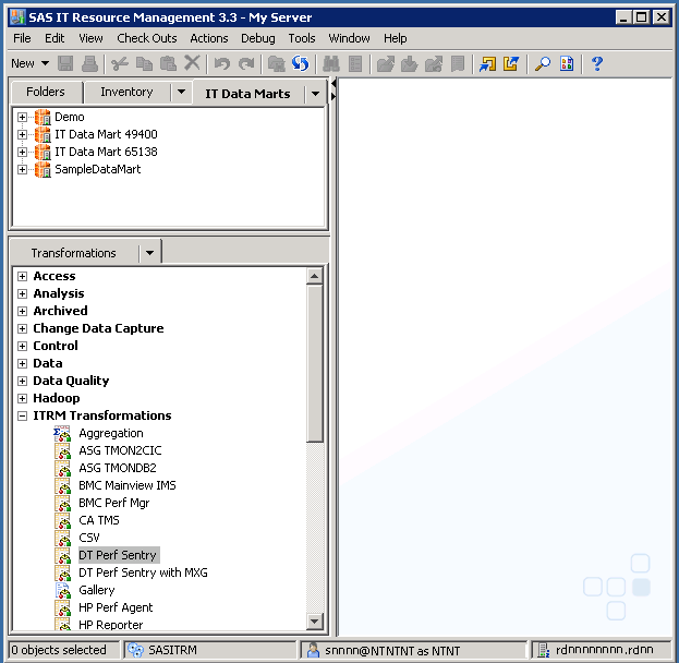 Main Window of SAS IT Resource Management