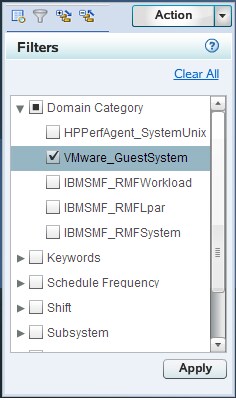 Filter Pane with One Domain Category Filter Selected