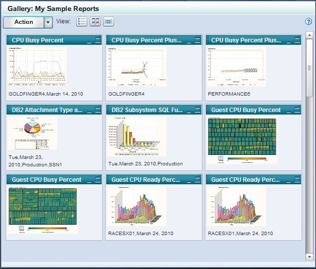 A Gallery Displayed in the Thumbnail View