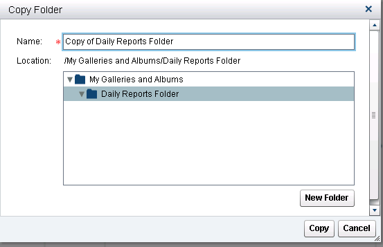 Copy Folder Dialog Box