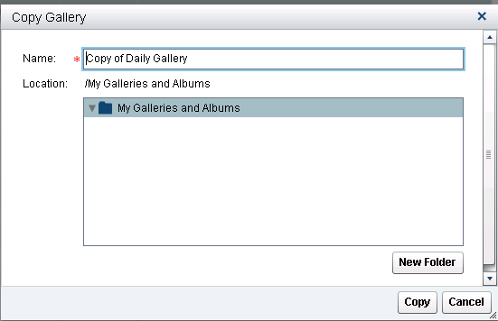 Copy Gallery Dialog Box