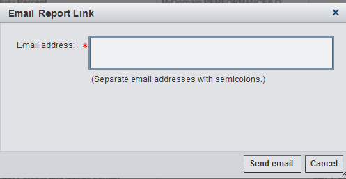 Email report Link Dialog Box