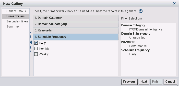 Selected Primary Gallery Filters