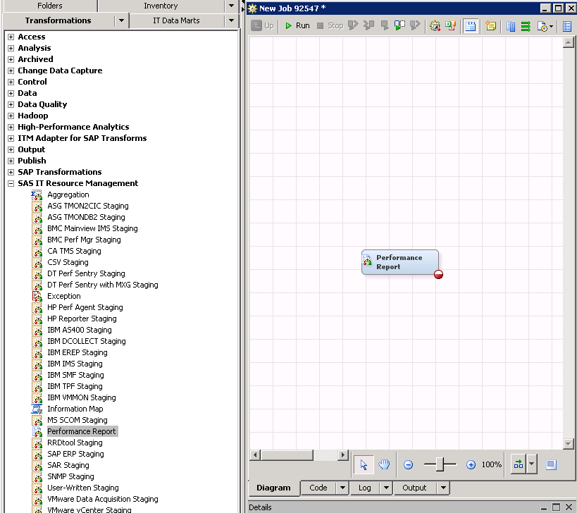 Sample Job with a New Staging Transformation