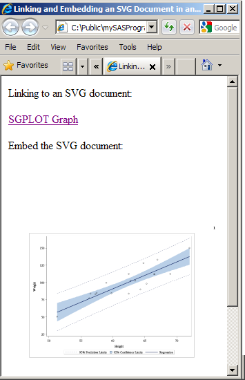 An HTML Document Displaying a Link to a Stand-alone SVG Document and an Embedded SVG Document