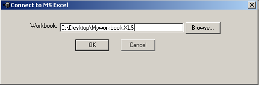 Connect to MS Excel window