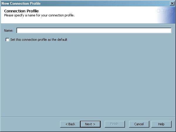 Connection Profile Window