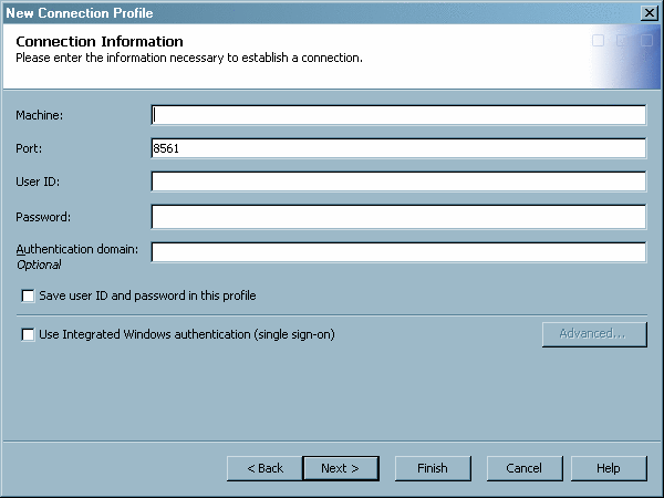 Connection Information Window