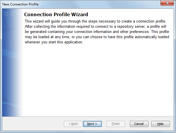 Connection Profile Wizard