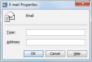 E-mail Properties Window