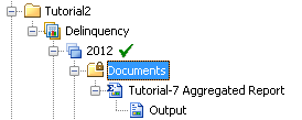 Documents folder with Aggregated Report node