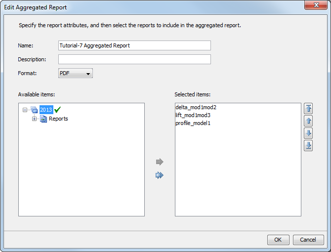 Edit Aggregated Report Definition