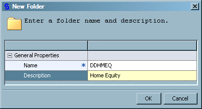 The New Folder Dialog Box