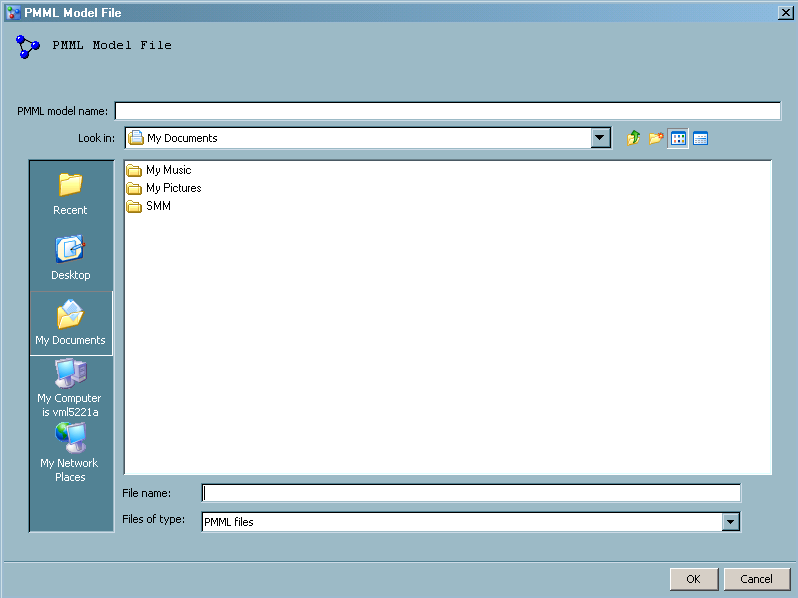 PMML Model File Window