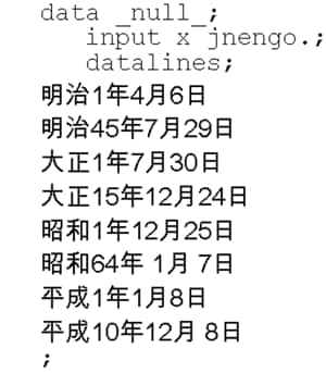 [example code for JNENGO informat]