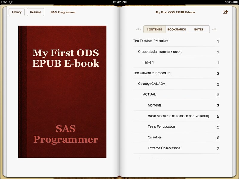 Customized E-Book Viewed in iBooks