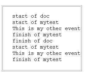 [Output Created from Events and Tagsets.mytagset Template]