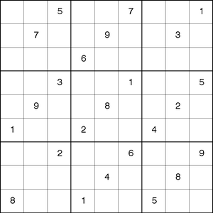 An Example of an Unsolved Sudoku Grid