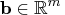 \mathbf{b} \in \mathbb{r}^m