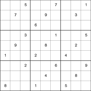 Example of an Unsolved Sudoku Grid