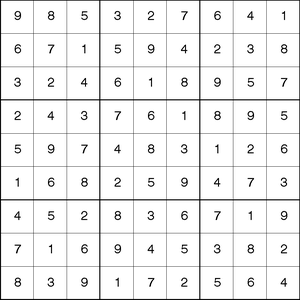 Solution of the Sudoku Grid