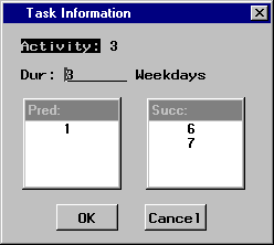 Task Information Dialog Box