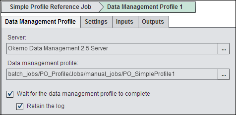 Data Management Profile Settings
