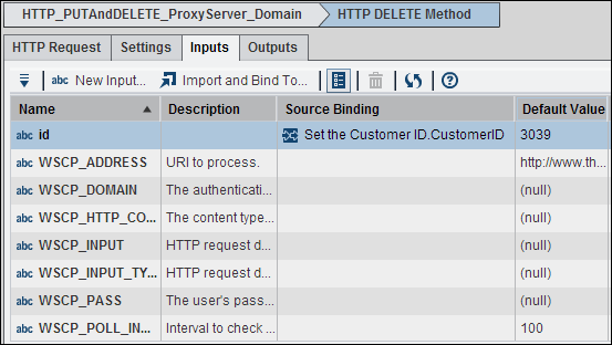 HTTP Delete Input