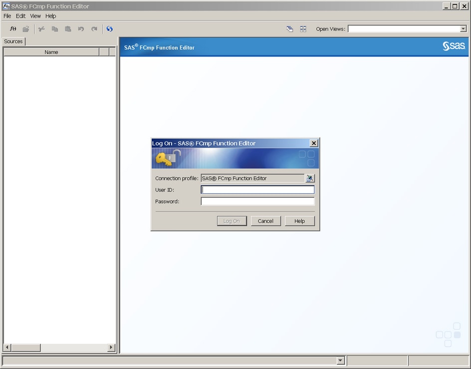 Initial Dialog Box for the FCmp Function Editor