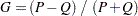 \[ \mr {var}(G) = \frac{16}{(P + Q)^4} \sum _ i \sum _ j n_{ij} (QA_{ij} - PD_{ij})^2 \]