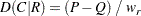\[ \mr {var}(D(C|R)) = \frac{4}{w_ r^4} \sum _ i \sum _ j n_{ij} \bigl ( w_ r d_{ij} - (P - Q)(n - n_{i \cdot }) \bigr )^2 \]