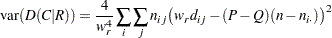 \[ w_ r = n^2 - \sum _ i n_{i \cdot }^2 \]