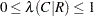 \[ \lambda (C|R) = \frac{\sum _ i r_ i - r}{n - r} \]