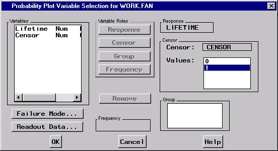  Variable Selection Window 