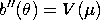 b"(\theta) = V(\mu)
