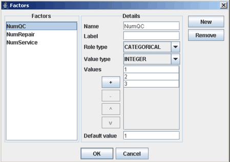 Factor Creation Dialog Box