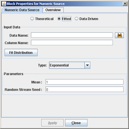 Numeric Source Block Fitted Option