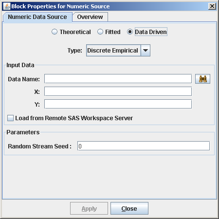 Discrete Empirical Option for the Numeric Source Block