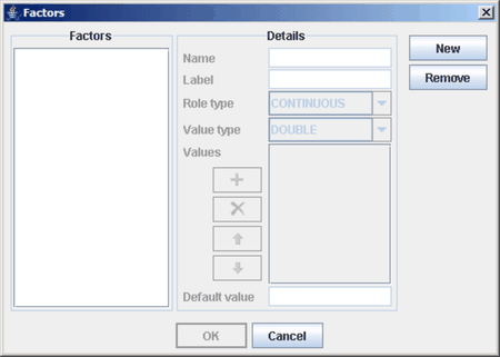 Factors Dialog Box